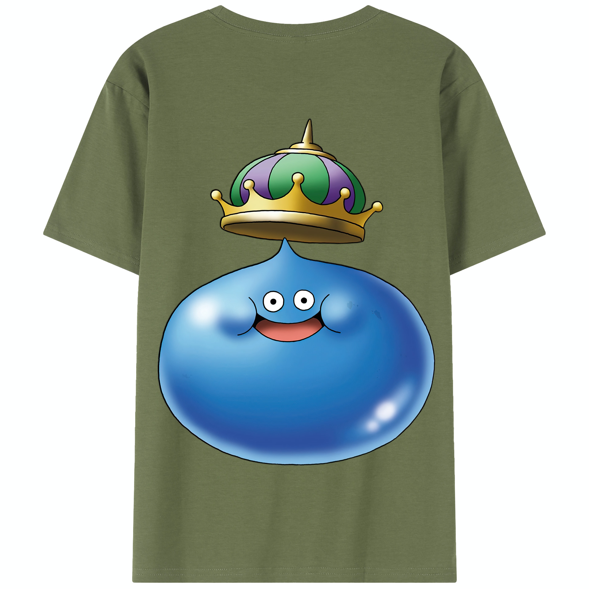 （画像用） ドラゴンクエスト Doragon Kuesuto Dragon Quest 綿100％半袖Tシャツ（背面プリント）